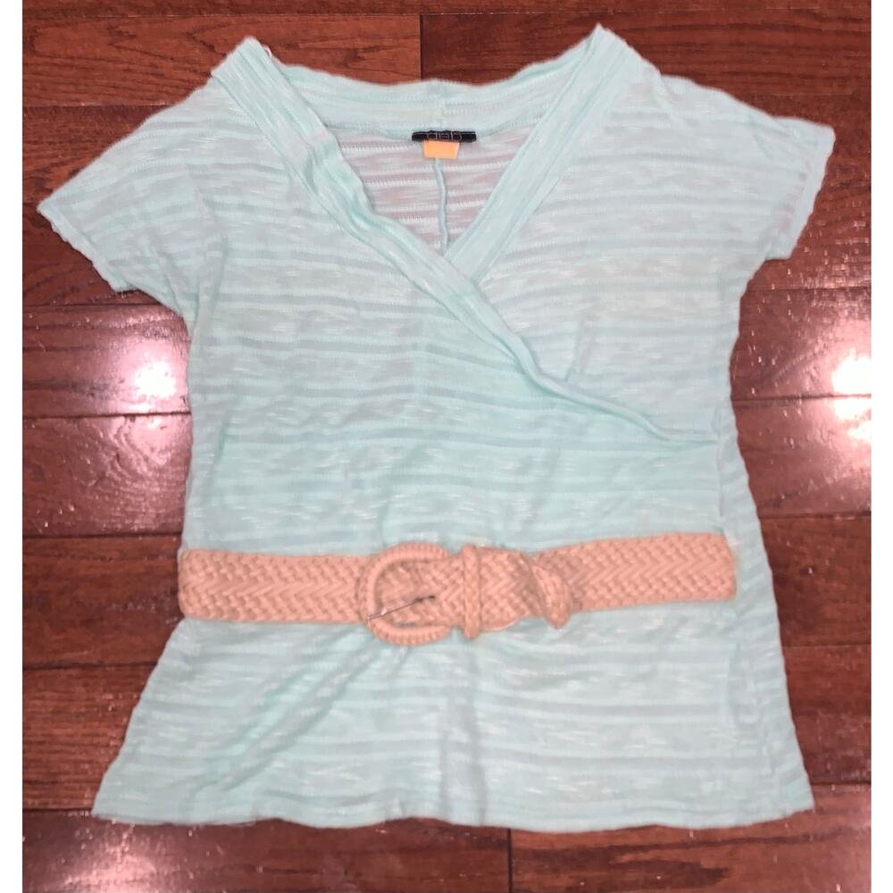 Deb Y2K Mint Wrap Top Braided Belt 2000s Mallcore Soft Girl S‎